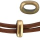 DQ Metal slider/ring oval Ø 5x3mm Antique bronze